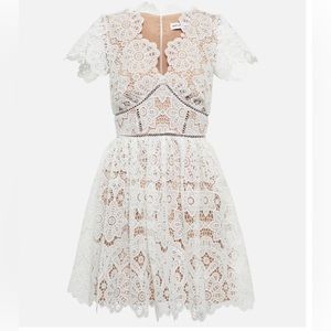 Self Portrait White Mini Dress NEW w/o tags, size 4 (UK 8)